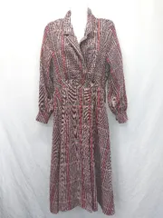 ◇ ⊆ GRL グレイル チェック柄 ロング丈 長袖 コート サイズM ブラウン レディース E  【1410230007691】