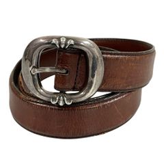 CHROME HEARTS クロムハーツ ガンスリンガー 1.5 レザー ベルト ブラウン サイズ 32 正規品 / 40146