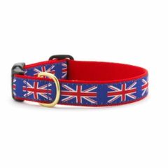 犬用 首輪 痛くない ワンタッチバックル アップカントリー [ユニオンジャック] 可愛い おしゃれ Up Country デザイン豊富 T XS S M L XL 小型犬 中型犬 大型犬 イギリス 英国