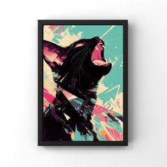 アニマルアート キティ・カレイドスコープ04 デジタルアート フォト ポスター A4サイズ アートボード アートパネル