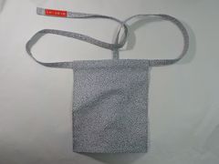 ☆ふんどし☆グレーによろけ唐草模様の前垂れのみ褌１８ｃｍ×２２ｃｍ「褌工房さっぽろ」