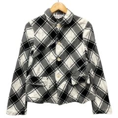 COMME DES GARCONS COMME DES GARCONS レディース チェック ジャケット ブルゾン ホワイト×ブラック サイズM 正規品 / 50654