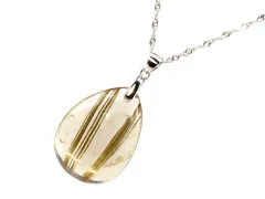 「1点もの 画像現品販売」 ゴールドルチルクォーツ ペンダントトップ パワーストーン ペンダント 天然石 シルバー925 金運