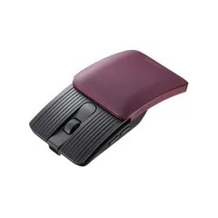 サンワサプライ 静音Bluetoothマウス 5ボタン スライドカバーで超コンパクトになる 充電式タイプ レッド MA-BBS526R