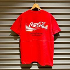 コカコーラ Coca Cola Tシャツ 半袖 企業 ロゴ バックプリント Stedman サイズ：メンズ L レッド【PI】