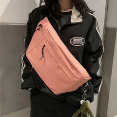 ボディバッグ 大容量 ウエストポーチ ウエストバッグ 斜めがけ 軽量 ワンショルダー【ピンク】