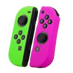 【数量限定】スイッチ カバー コントローラ用 (L)/(R) 保護ケース シリコンケース キズ防止 Joy-Con用 滑り止め Switch (左緑＋右紫) RDFJ