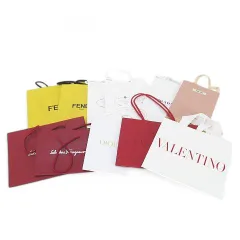 フェンディ FENDI 12枚セット 紙袋 ショッパー ショップ袋 純正 付属品 ロゴ デザイン違い サイズ違い ミュウミュウ miumiu / プラダ PRADA / サルヴァトーレフェラガモ / ディオール / ヴァレンティノ ヴァレンチノ