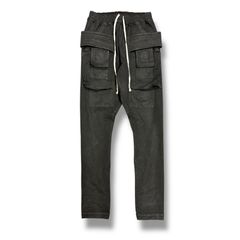 Rick Owens DRKSHDW 23AW Creatch Cargo Drawstring Pants クリーチカーゴドローストリングパンツ リックオウエンス ダークシャドウ DU02C5376-SBB ブラック S 94088A7