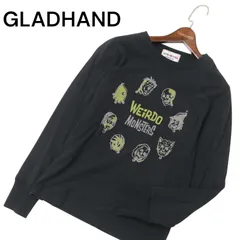 GLADHAND グラッドハンド 通年 WEIRDO MONSTERS★ 長袖 カットソー ロンTシャツ Sz.S　メンズ 黒のサムネイル