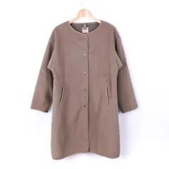サマンサモスモス ノーカラーコート フリース ジャケット アウター レディース ﾌﾘｰサイズ カーキ SM2 【中古】