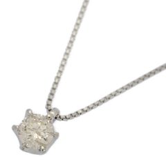 0.3ct/4月誕生石 1P・ワンポイント ダイヤモンド ネックレス・ペンダント/Pt850-2.8g/プラチナ/プレゼント/記念日/ご褒美【♀】【N】【レディース】★■581946【中古】