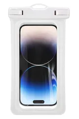 スマホ 防水ケース 海 【水に浮くタイプ/指紋認証/Face ID認証対応】防水 スマホケース IPX8認定 完全防水 水中・水上で操作できる 良いタッチ感度 顔認証 ロックがしやすい サイドボタンが押しやすい ストラップ付き 首掛け 高透過率 7インチ以下全