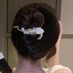 ヘアピン 羽根モチーフ パール ゴールド レディース ヘアアクセサリー 上品 大人可愛い 韓国風 きれいめ フェミニン 髪飾り まとめ髪 ハーフアップ お呼ばれ 結婚式 二次会 入学式 卒業式 発表会 浴衣 和装 デート 普段使い 高見え 華やか プレゼント