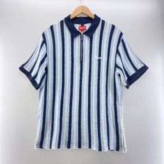 Supreme 22SS open knit stripe zip polo - メルカリ