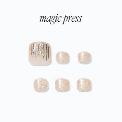 新品 DASHING DIVA S026「グローリーシルバー」ダッシングディバ マジックプレス フット ペディキュア ネイルチップ 付け爪 白