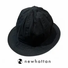 【newhattan】新品 正規 送料無料 ニューハッタン コットン メトロハット バケットハット ブラック 新品未使用 S/M L/XL 2サイズ 男女兼用 ユニセックス