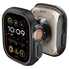 【迅速発送】Spigen Apple Watch Ultra2 ケース/Apple Watch Ultra ケース 49mm 対応 落下 衝撃 吸収 簡易着脱 超薄型 シンプル スリム 軽量 保護カバー シン・フィット ACS05458 (ブラック)