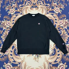 (M) Champion リバースウィーブ スウェット (ブラック)