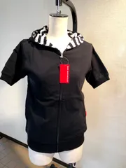 N1048. Earth music&ecology リバーシブル半袖ジップパーカーS / アースミュージックアンドエコロジー