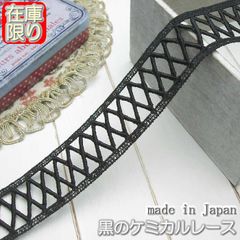 2.7cm幅 黒のケミカルレース(5m)