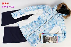 訳あり フェニックス レディース スキーウェア セットアップ Lサイズ ブルー Water Color Two Piece 上下セット Phenix R2501-019