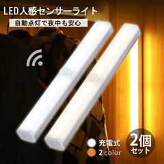 led人感 センサーライト2個セット 無段階調光機能付き 防災 室内 玄関 クローゼット 倉庫 キッチン 壁掛け照明 足元灯 寝室 USB充電