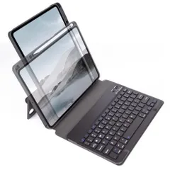 iPadMini6_ブラック 磁気吸着 iPad mini6 キーボードケース 縦置き クリア 透明 背面カバー 取り外し iPad Mini 第 6 世代 可愛い カラー キーボード付き マグネット 分離式 カバー Apple Pencil 収納 全面保護(