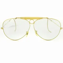 レイバン RAY BAN B&L ヴィンテージ USA製 サングラス ラウンド メタル ブローバー カラーレンズ グレー ゴールドカラー アイウェア ☆AA★