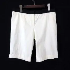ジルサンダー JIL SANDER パンツ ハーフパンツ ストレッチ M 36 白 ホワイト 黒 国内正規品のサムネイル