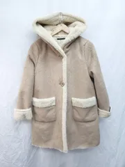 ◇ Heather ヘザー ムートン かわいい フード 長袖 コート サイズF ベージュ レディース P  【1405090019717】のサムネイル