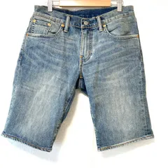 (^w^)b LEVI STRAUSS&CO. リーバイス LEVI’S 502 コットン ストレッチ デニム ハーフ パンツ ショート ハーパン ショーパン 半ズボン 牛革 爽やか アメカジ ストリート ボトムス インディゴブルー メンズ 男性 W30
