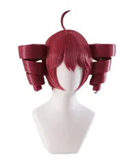 【特価セール】人気 かわいい 仮装用 wig 自然 艶がいい 小顔効果 耐熱 文化祭 クリップ付きのツインテール ハロウィン 前髪 夏祭り かつら 専用ネットと櫛付き コスプレウィッグ 3色 かさねてと (深紅色) 重音テト