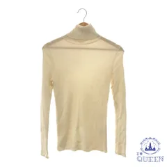 ☆美品☆ UNIQLO ユニクロ トップス ニット タートルネック 薄手 シンプル 長袖 レディース 大きいサイズ ホワイト L 901-11912 送料無料 古着