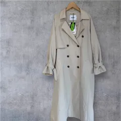 AZUL BY MOUSSY トレンチコートSINGLE FLAP TRENCH COAT  アウター ダブルボタン コートベルト付き  Mサイズ REPREVE