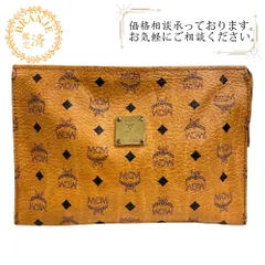 【５％OFF フォロワークーポン！！】MCM エムシーエム セカンド ロゴ ポーチ クラッチバッグ バッグ カバン ブランド セカンドバッグ 結婚式 パーティー ブラウン メンズ おすすめ 人気のサムネイル