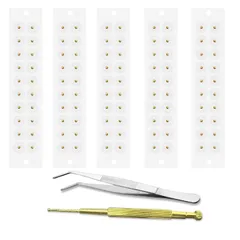 100粒 耳ツボジュエリー 耳ツボシール 金粒 耳つぼシール 耳つぼジュエリー 耳つぼジュエリー シール 透明シール 耳ツボシール [Hueapion] チタン ピンセットや耳つぼスティック付き