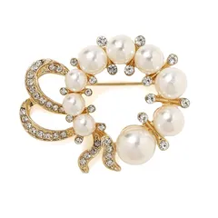 [ティグロス] TIGLOSS ブローチ コサージュ パール 卒業式 入学式 セレモニー ゴールド フォーマル ジャケット スーツ ギフト 結婚式 お呼ばれ ドレス パーティー ピン おしゃれ 5種 専用BOX付（スパークル）