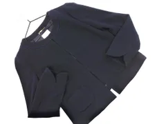 KUMIKYOKU 組曲 ウール混 ノーカラー ジャケット size1/紺 ◇■ レディース