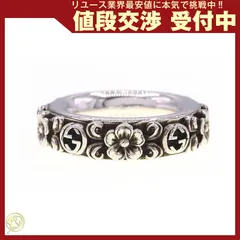GUCCI グッチ 指輪 フラワー インターロッキングG 8号 花モチーフ 楽天市場】GUCCI グッチ シルバーリングインターロッキングG