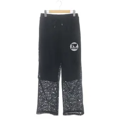 ヒステリックグラマー HYSTERIC GLAMOUR 24SS FLAME LOGO柄ジャカード ニータックワイドパンツ M 黒 ブラック /SY ■OS レディースのサムネイル
