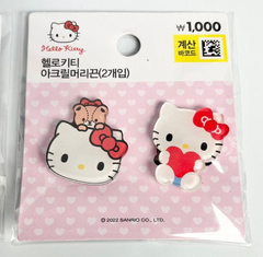 【並行輸入品】韓国 ダイソー 限定 販売 ハローキティ タイニーチャム ミニヘアゴム　2種類