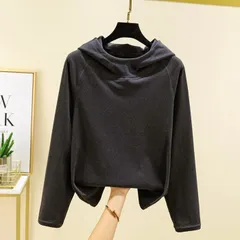 パーカー レディース プルオーバーパーカー プルオーバー 微起毛 長袖 フード付き 厚手 暖か 防寒 トップス 無地 秋 冬 通勤 通学 シンプル カジュアル ファッションqdfs572