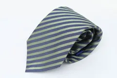 ヒルトン ブランドネクタイ ストライプ柄 イタリア製 シルク メンズ グリーン HILTON 【中古】