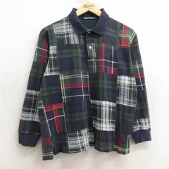 M/古着 ノーティカ 長袖 ブランド ポロ シャツ メンズ 90s ワンポイントロゴ 紺他 ネイビー チェック 24nov20 中古 トップス