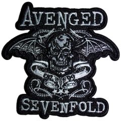 オフィシャル バンドワッペン アヴェンジドセヴンフォールド AVENGED SEVENFOLD Deathbat Banner Cut-Out ブラック 黒