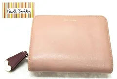 Paul Smith ポールスミス 2つ折財布 レザー ピンク ベージュ《0802-03》