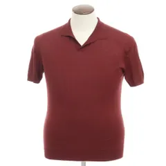 【新品】タリアトーレ TAGLIATORE ハイゲージシルク スキッパーポロニット マルーン【サイズ50】【メンズ】のサムネイル