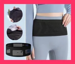 【スタッフおすすめ！】Natiform ランニングポーチ バッグ 揺れない ぽーちメンズ レディース フリップベルト (ブラック, M)