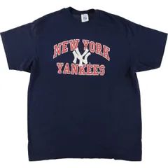 古着 90年代 LOGO7 MLB NEW YORK YANKEES ニューヨークヤンキース ロゴTシャツ USA製 メンズXL相当 ヴィンテージ/eaa543457